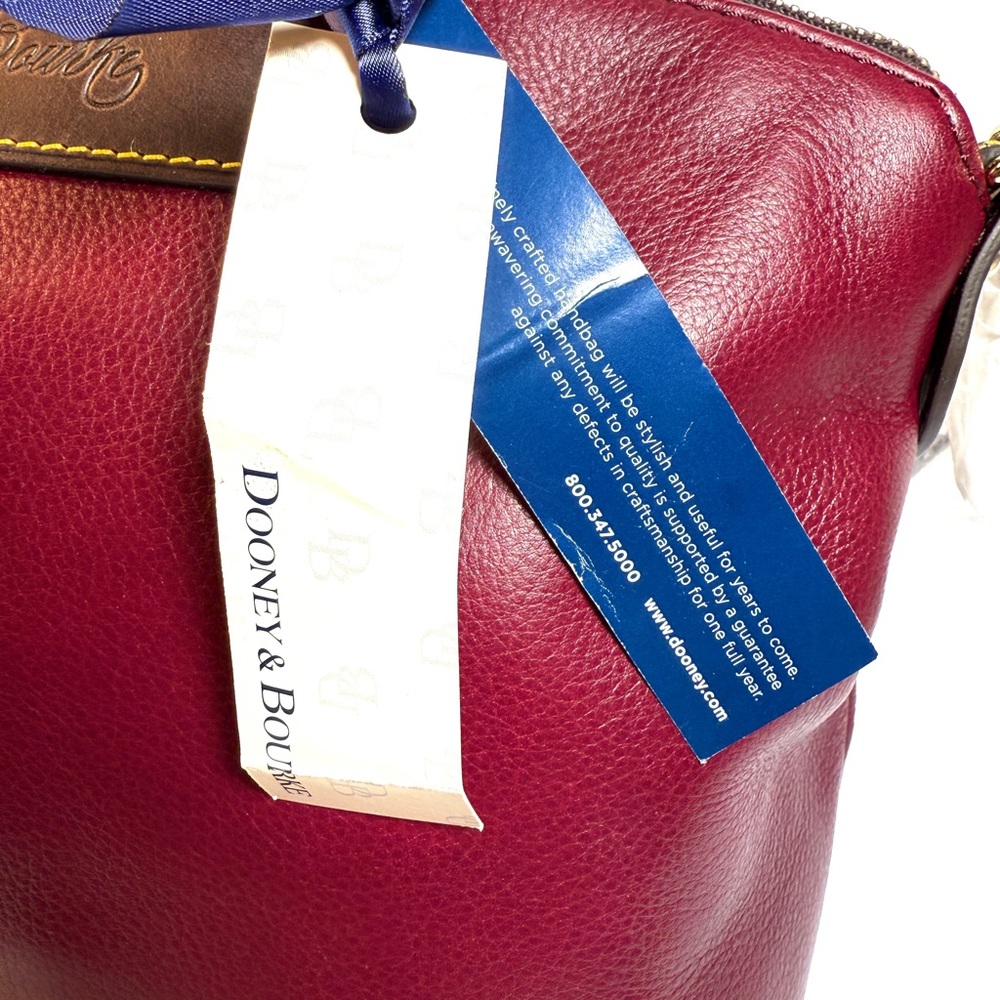 Dooney & Bourke Burgundy Leather Satchel/ Shoulder Bag - Picture 6 of 13